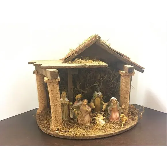 Nativity Scene Set 9 Piece Figurine Made in Italy Handmade Christmas Vintage - Picture 1 of 15